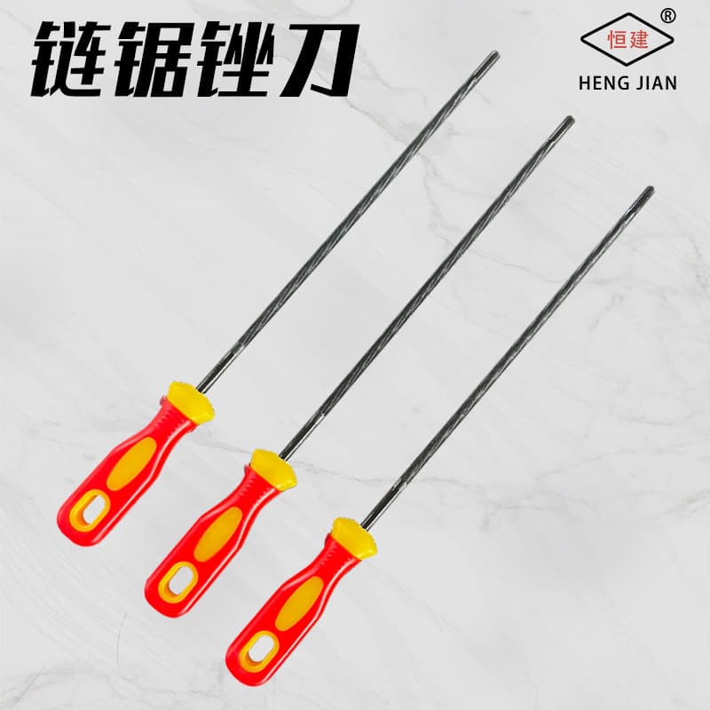 Factory Wholesale Handle Chainsaw File Chain Saw File Logging Chain File Woodworking Round Small File Sharpening Tool