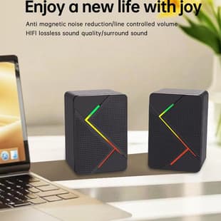 Cross-Border New RGB Glowing Multimedia Speaker Desktop Gaming Mini USB Wired Desktop Speaker