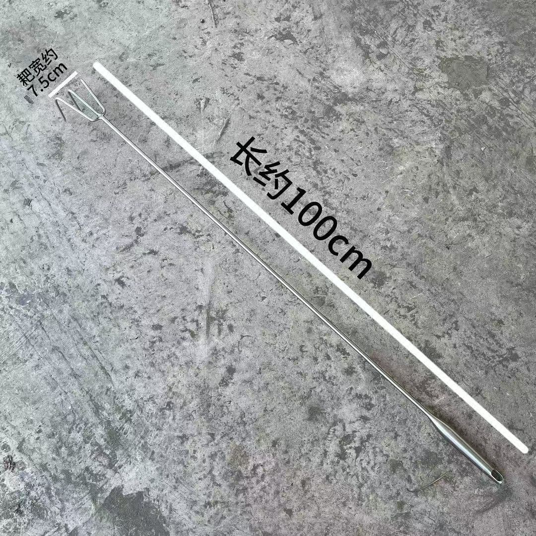 Seaside Tool Stainless Steel Beach Rake for Digging Crabs, Razor Clams, and Shells, Portable Gardening and Farming Rake