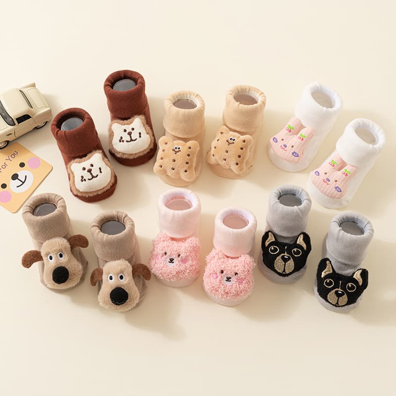 Newborn Baby Socks Thin Floor Walking Anti-slip Loose Mouth Comfortable Breathable Cotton Toddler Socks for Spring Summer