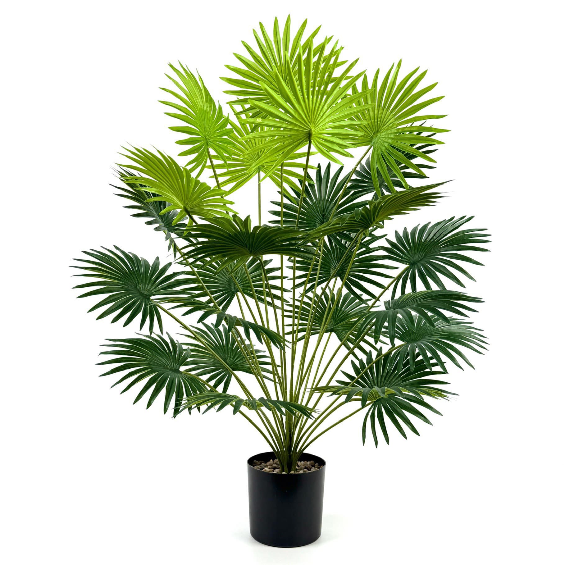 Nordic Style Artificial Plant 12-18-24 Palm Leaves Areca Palm Floor Potted Plant Living Room Indoor Decoration Green Plant