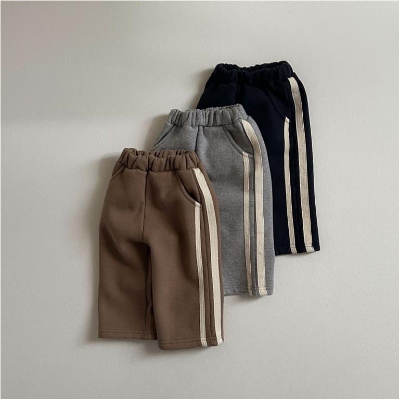 Korean girls' comfortable and versatile velvet thickened casual pants for girls, autumn and winter side striped sports pants, school uniform pants