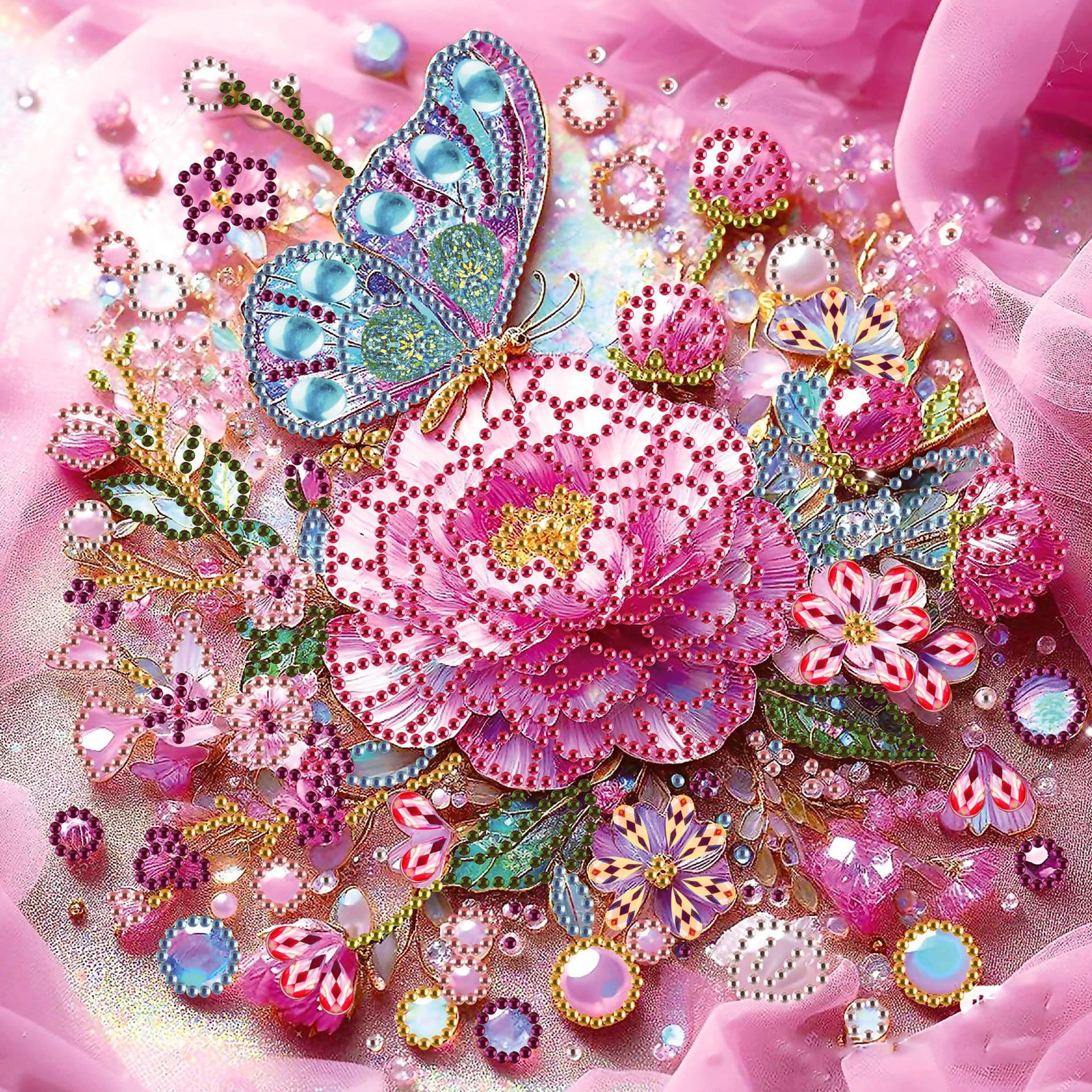 Adult 5D Diamond Painting Kit Flower DIY Special Shaped Diamond Art Kit for Beginners
