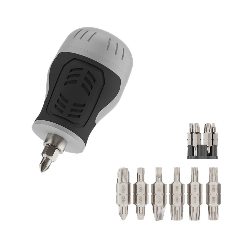 Mini short screwdriver set 15-in-1 high-quality CRV drill bits cross flat star household repair driver