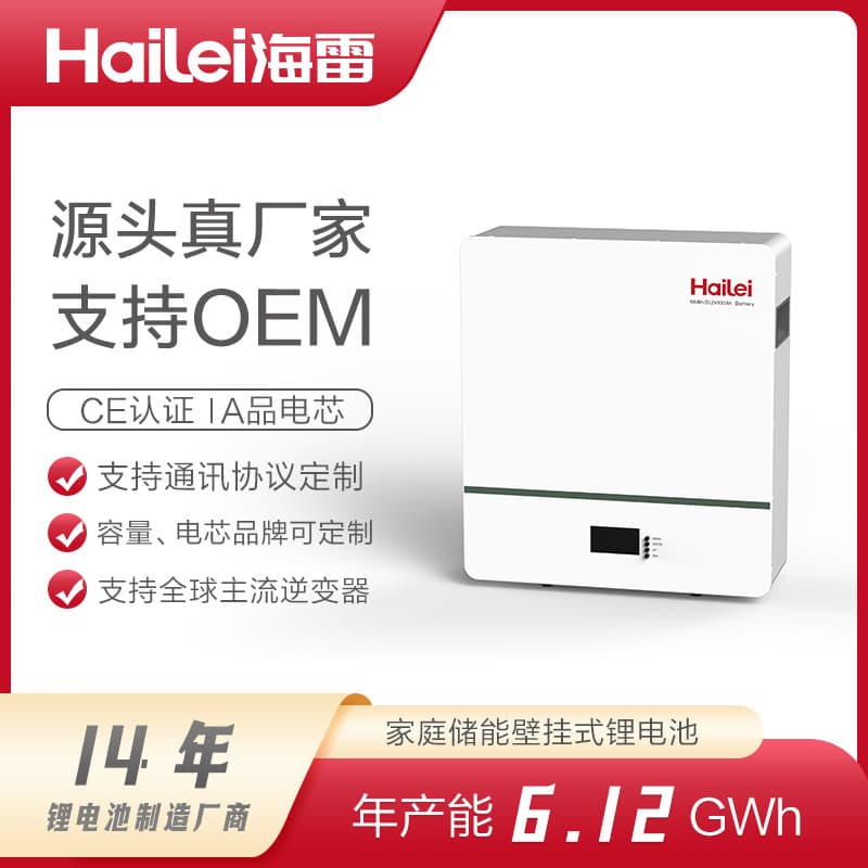 Home Energy Storage Wall-Mounted Lithium Battery 48/51.2V 100AH Stable Voltage High Capacity