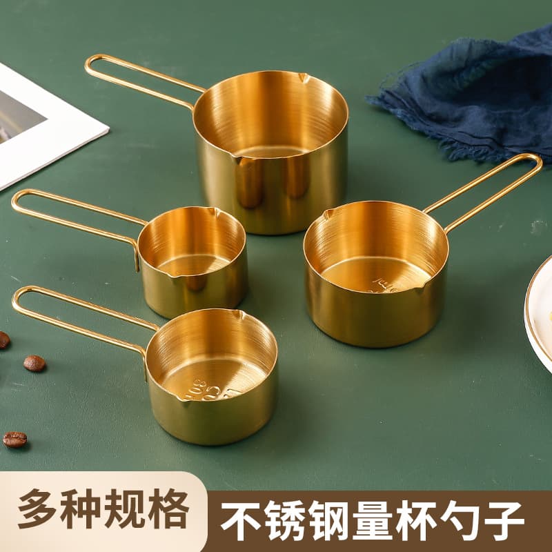Cross-border stainless steel measuring cup baking tool measuring spoon restaurant with graduated seasoning measuring spoon steak sauce b cup