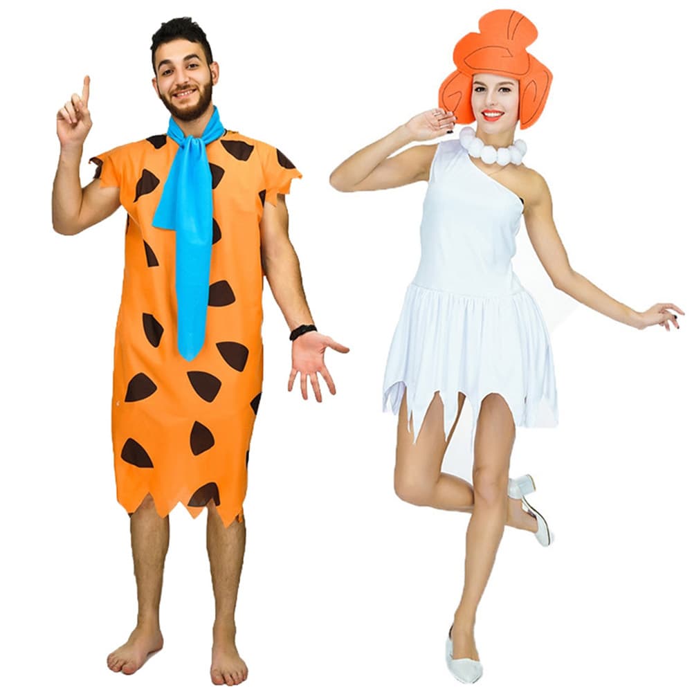 The Flintstones Cosplay Costume Animated Flintstones Cosplay Outfit Caveman Adult Child Stage Performance Costume