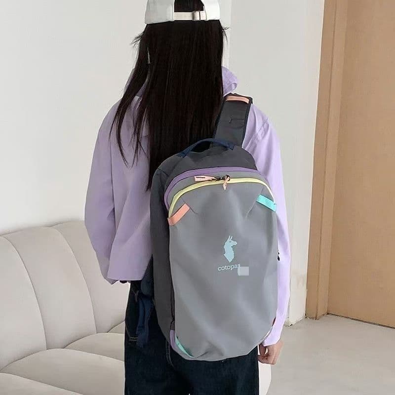 Outdoor Alpaca 20L Travel Mountaineering Contrast Color Backpack Backpack Light Hiking Large Capacity Men's and Women's Dopamine Bag