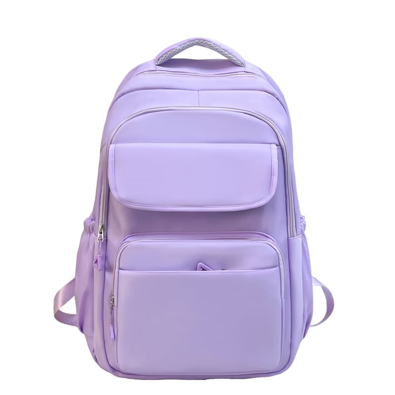 Versatile Trendy Solid Color Large Capacity Unisex Backpack Casual Student Minimalist Couple School Bag Gift Bag
