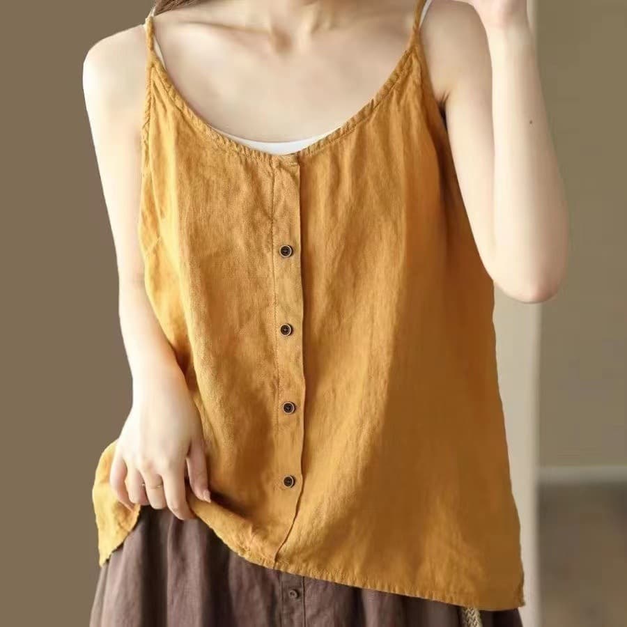 Camisole 2023 Summer Korean Style Mother's Sleeveless Round Neck Loose Large Size Women's Top Simple Base Shirt