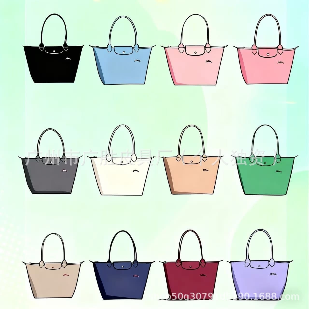 French Dragon Inlay Bag 70th Anniversary Large Capacity Dumpling Bag Shoulder Bag Handbag Tote Bag Nylon Bag Foldable Women's Bag