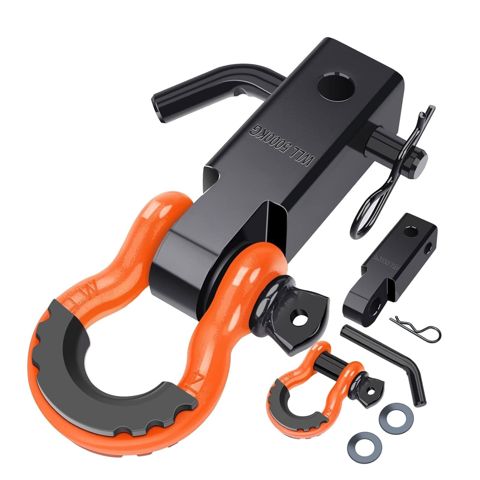 Cross-border Manufacturer Tow Bar Carbon Steel Forged Off-Road Vehicle Parts Modification 2-inch Solid Square Tube Tow Bar In Stock