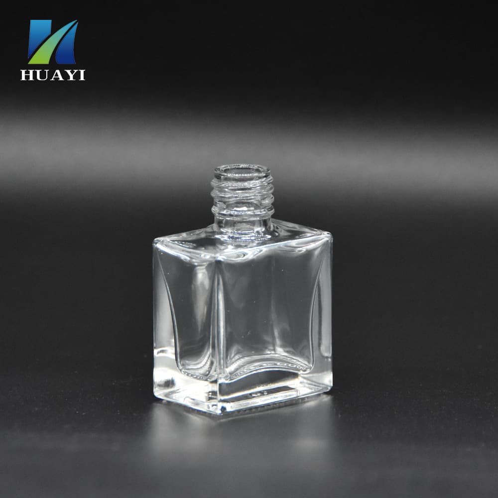 10ml flat square bottle high white material transparent bottle 13 tooth caliber car glass empty bottle accessories perfume refill bottle