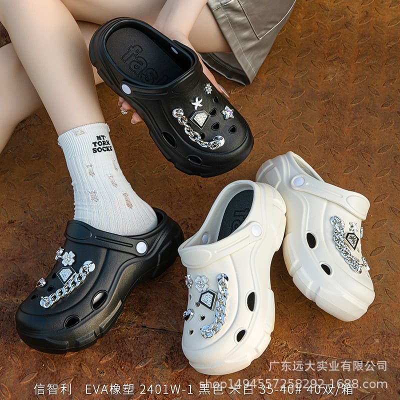 New Women's Summer Clog Sandals with Cloud-Like Comfort, Thick Sole, Suitable for Outdoor and Beach Wear