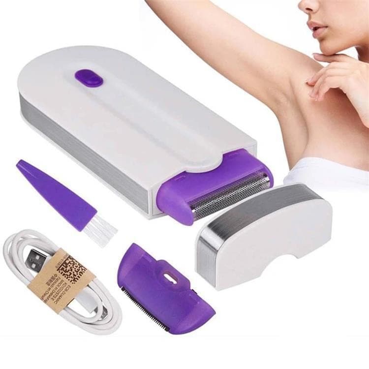 Leg Hair Trimmer with Laser Painless Electric Shaver Blue Light Women's Bikini Area Full Body Hair Removal