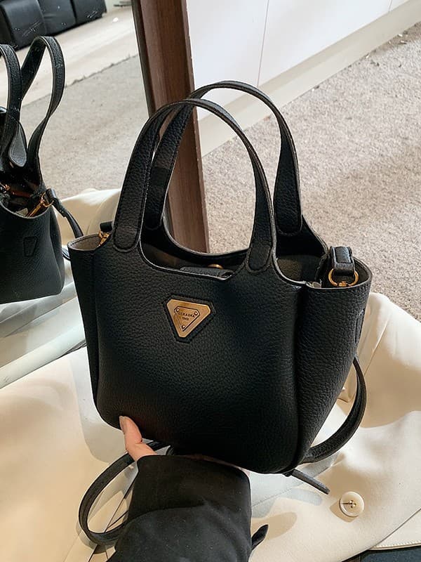 Women's bag cross-border early spring new Korean style vegetable basket simple handbag soft leather shoulder bag diagonal bucket bag