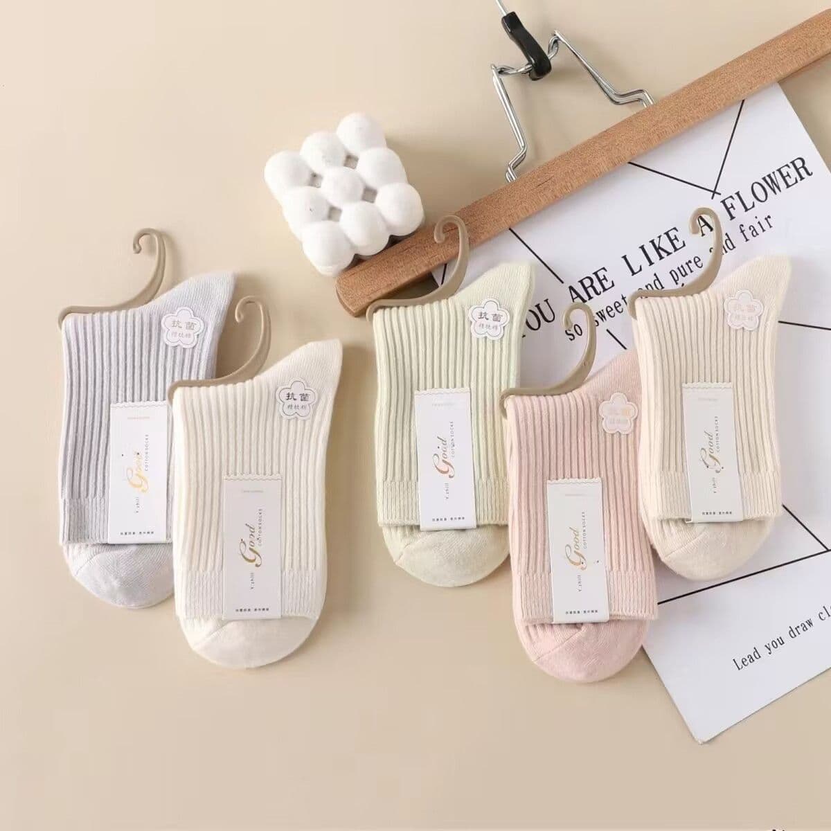 Women's Mid-Calf Casual Socks Autumn/Winter Vintage Style New Antibacterial Maternity Socks Long Socks Zhuji Hosiery