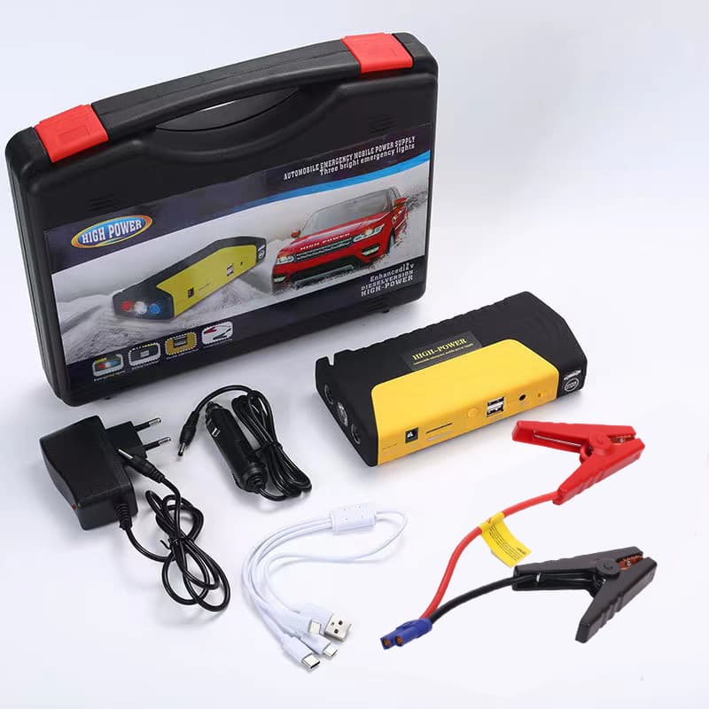 Cross-border Car Emergency Start Power Supply 12V Strong Car Jump Starter Electric Treasure Large Capacity Battery Ignition Car
