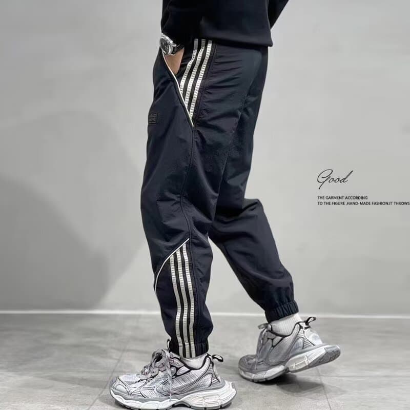 Loose Fit Men's Sporty Cargo Pants Spring Autumn Casual Wide Leg Trousers Harlan Style Workwear Loose Trousers for Men
