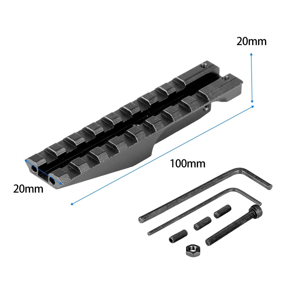 Tactical Scope Mount 21mm Adapter AK Rear Sight Rail Mount Aluminum Alloy