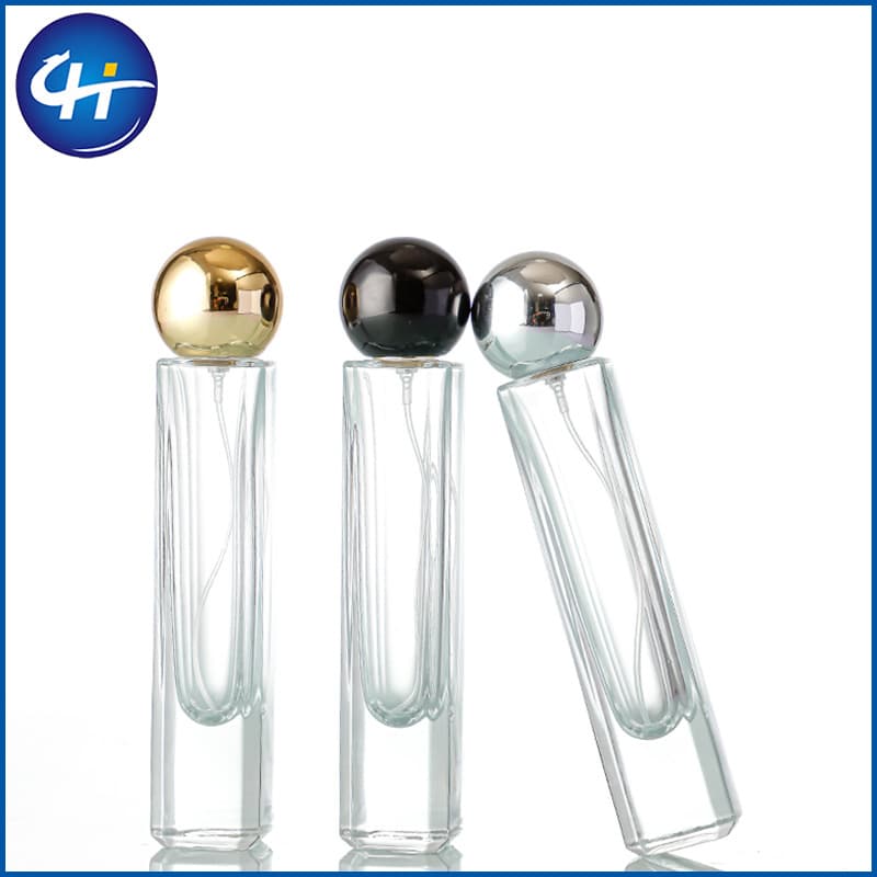 Wholesale Slim Cylinder 30ml Snap-On Perfume Bottle, Refillable Transparent Glass Spray Bottle, Empty