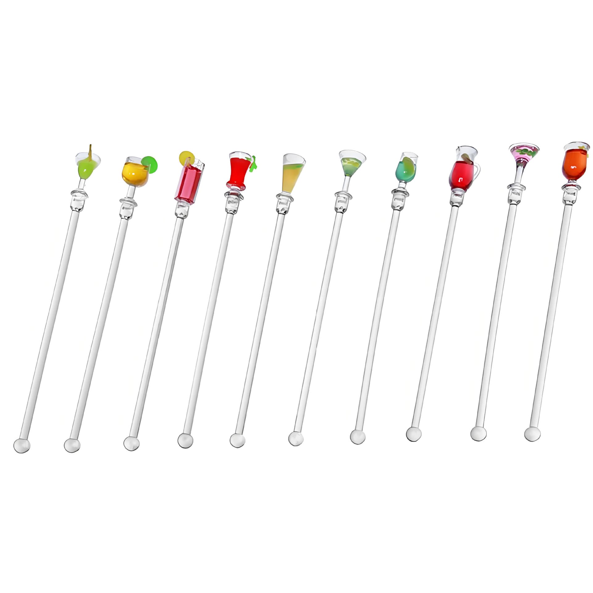 Acrylic Creative Stirring Sticks - Cocktail and Coffee Stirrers, Plastic Bar Spoons
