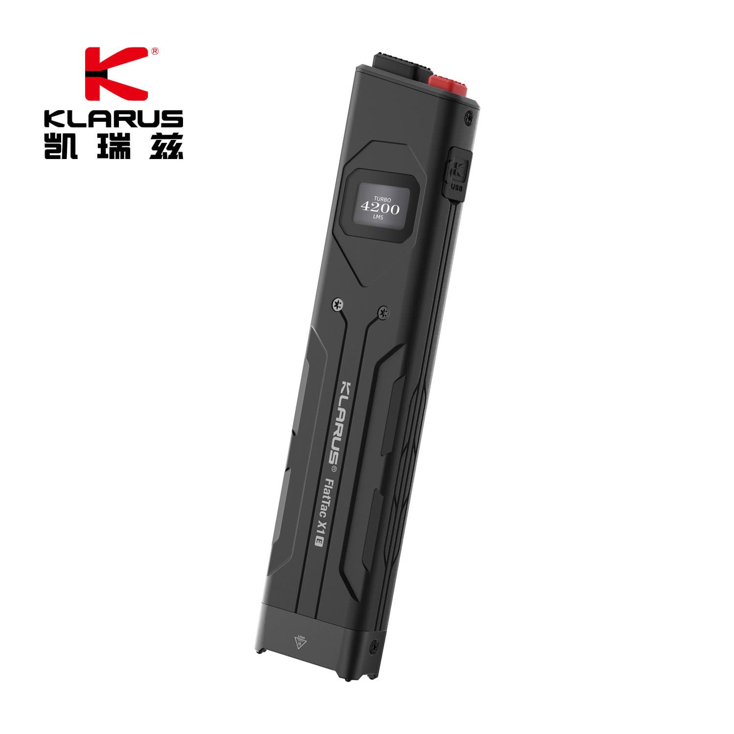 Klarus X1-E Multifunctional Self-Defense Lightweight Rechargeable Knuckle Ceramic Bead Portable Outdoor High-Lumen Tactical Flashlight