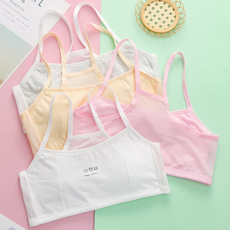 Girls' Bra for Middle and Elementary School Students, Developmental Stage Sports Vest, Puberty Girls' Underwear