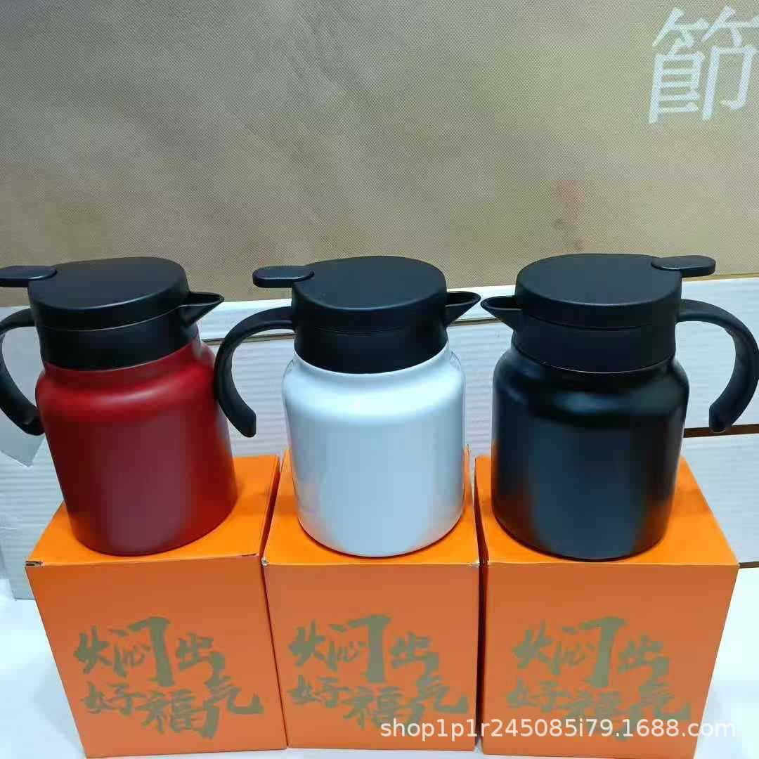 316 Stainless Steel Teapot with Handle, Large Capacity, Tea and Water Separation, Insulated Pot, Business Office Coffee Pot
