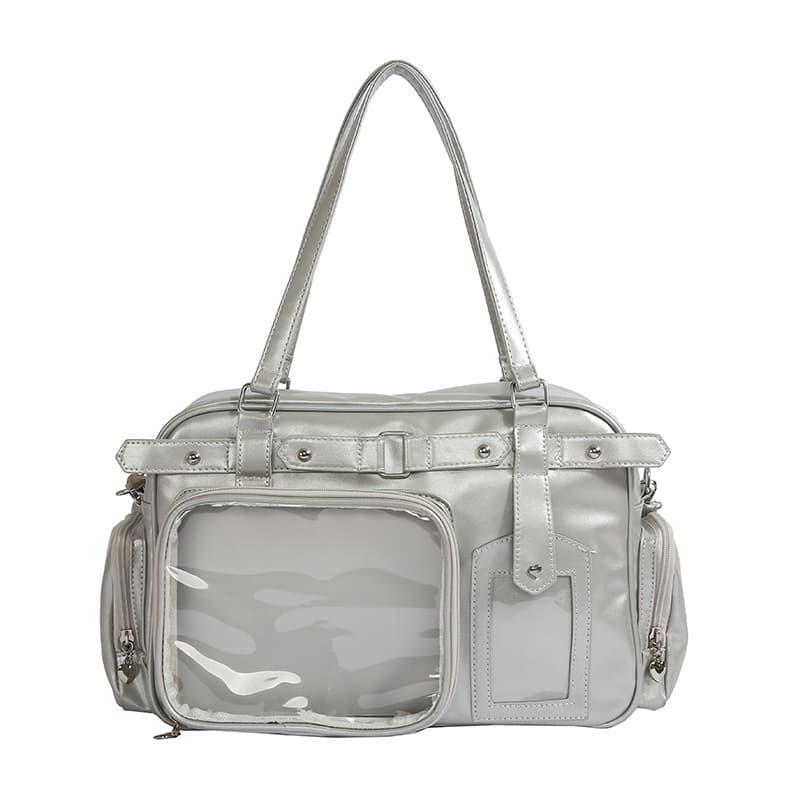 Japanese college wind pain bag large capacity tote bag female commuter student class bag multi-pocket shoulder bag crossbody