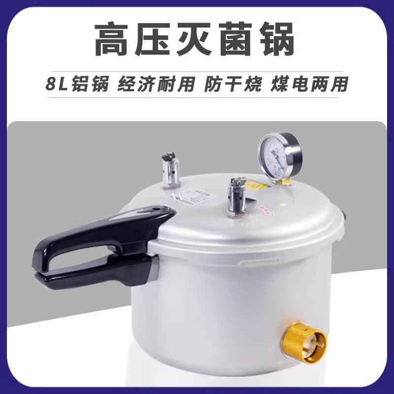 Portable stainless steel sterilizer, high-pressure steam sterilizer, for medical and cosmetic clinics, high-temperature small laboratories.