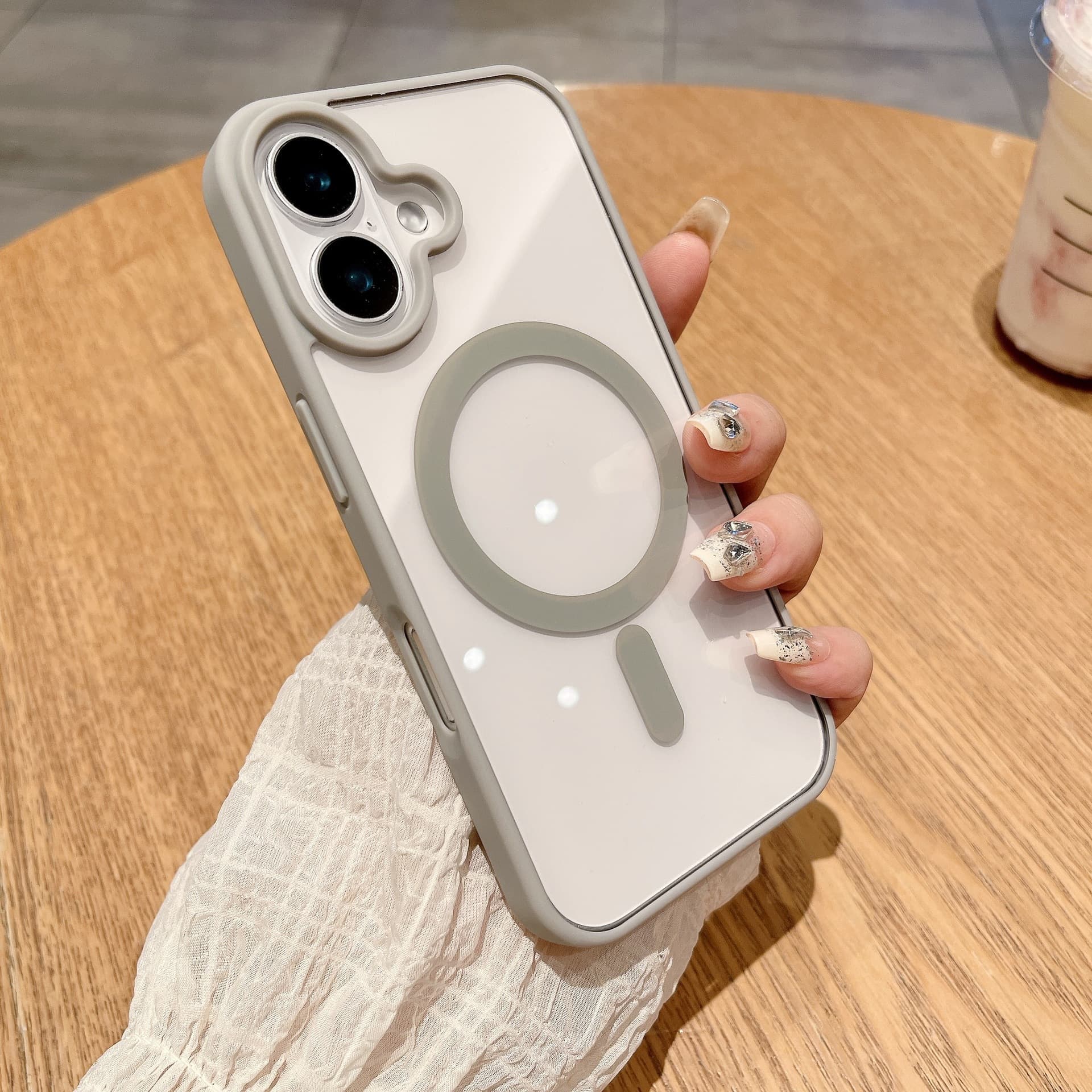 iPhone 17 Pro Max Magnetic Phone Case Acrylic Soft-Touch Full Coverage Shockproof Compatible with iPhone 15, 16 Protective Cover