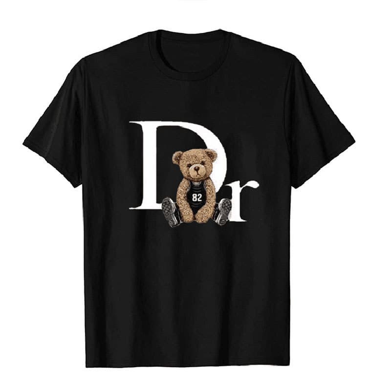 Short Sleeve T-Shirt Plain Print Logo Pure Cotton White Round Neck Men's Solid Color Short Sleeve Team Event Printing Lettering Design Women