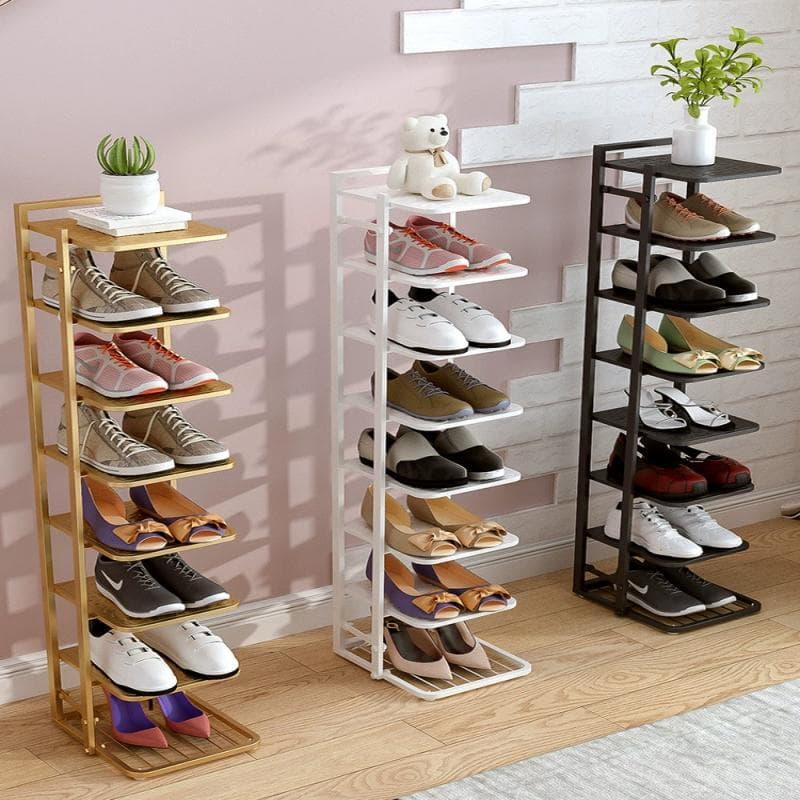 Simple Shoe Rack, Doorway Storage Tool, Space-Saving Shoe Cabinet, Home Entry Layered Shelf, Small Narrow Display Stand