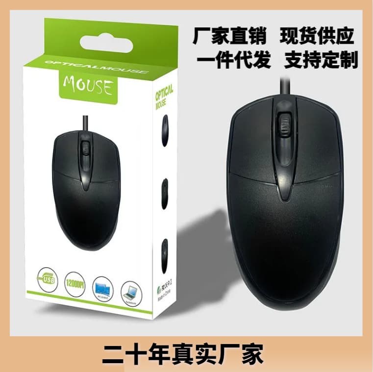 Cross-Border Factory Wholesale In-Stock 045 Optoelectronic Wired Mouse Business Office Mouse Desktop USB Universal Gift