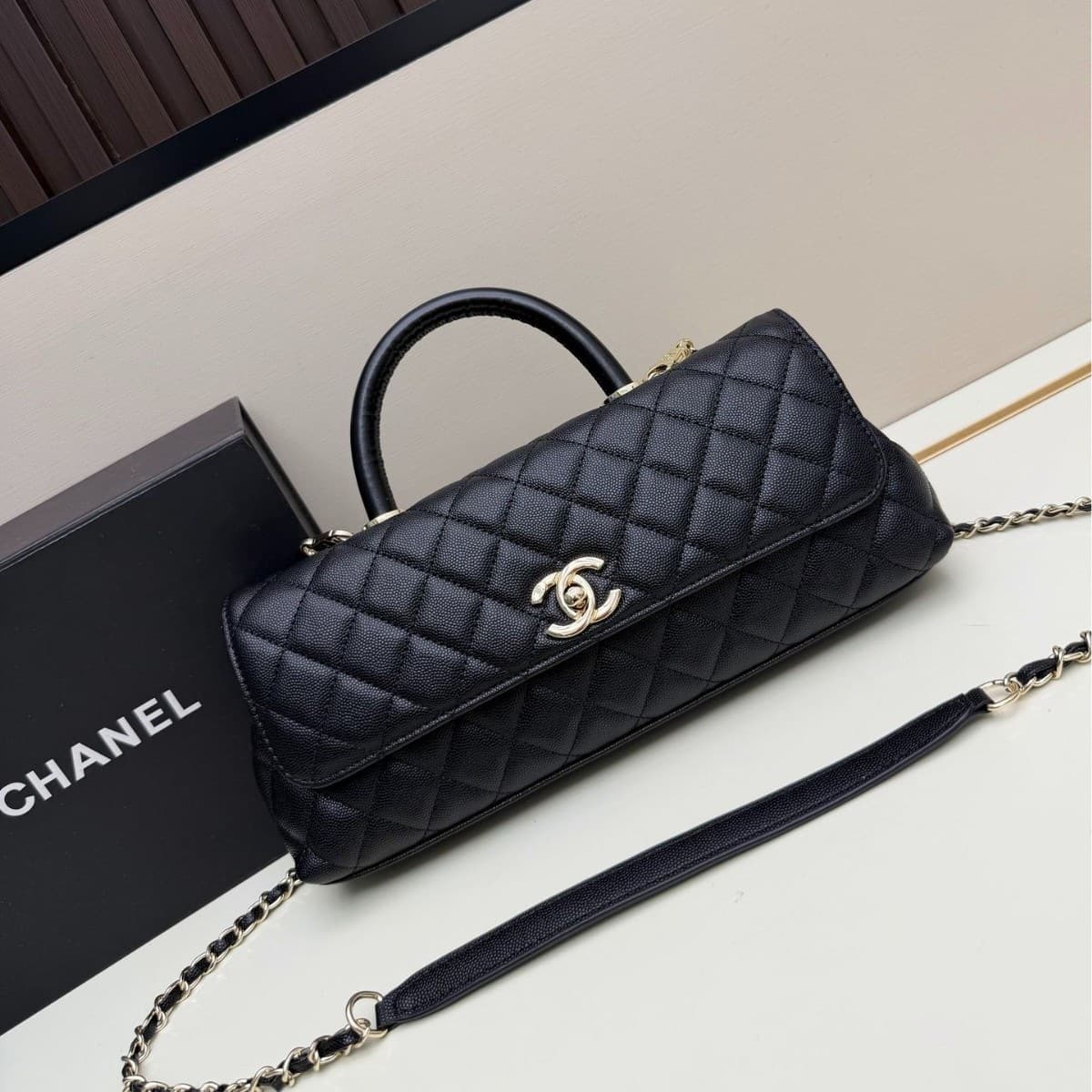 New Cross-border Chanel-style Elegant Caviar Bag Versatile Shoulder Bag Crossbody Bag Fashionable Quilted Chain Bag