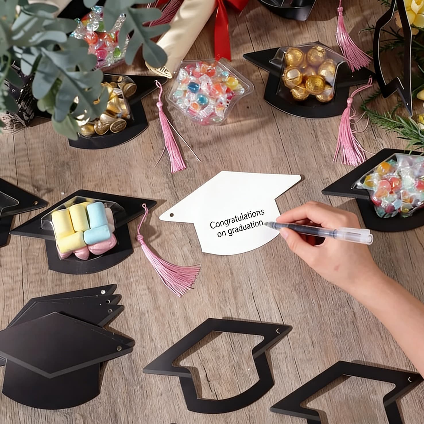 Cross-border new product Graduation cap candy card2026 graduation candy dome greeting card gift box