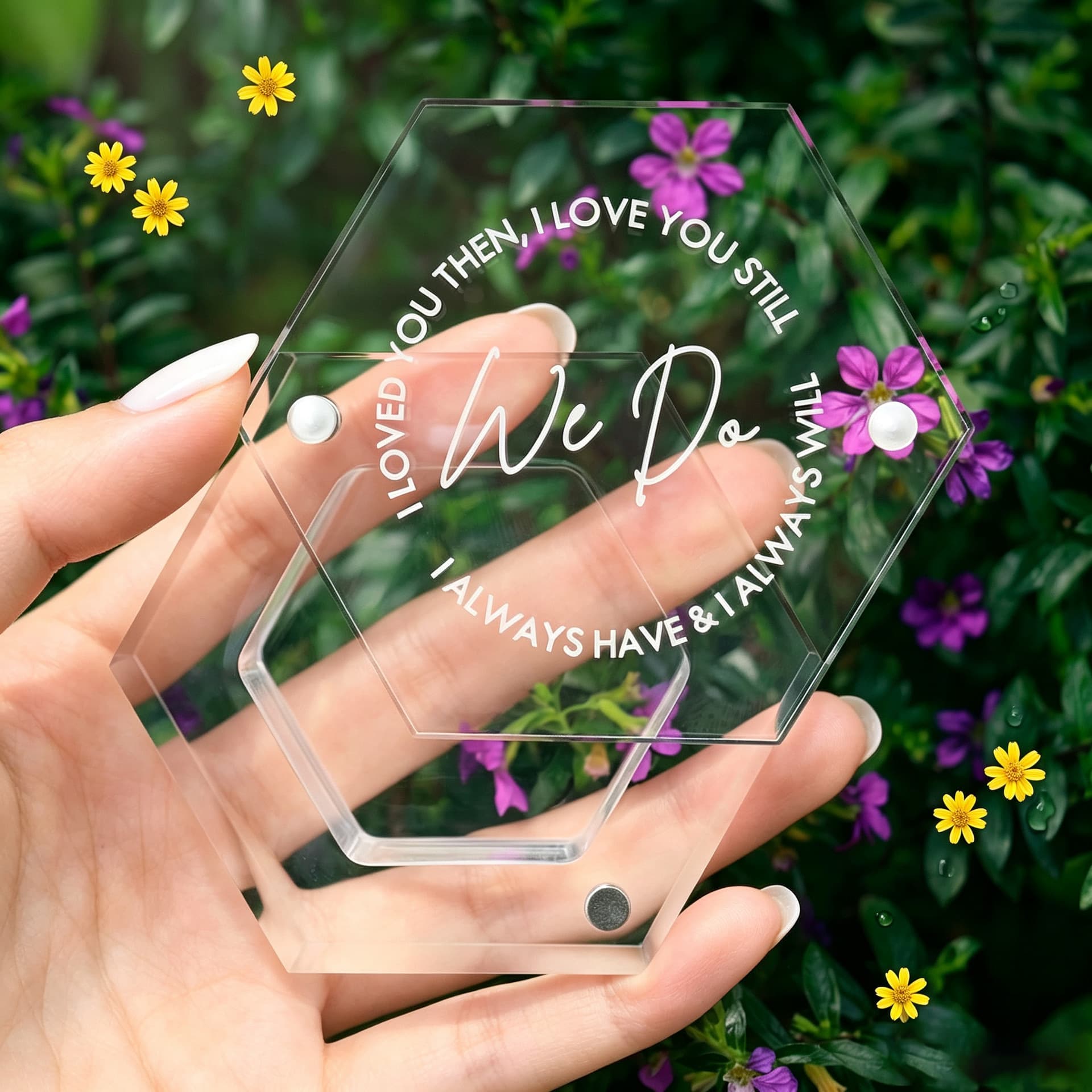 Engraved Wedding Ring Boxes for Ceremony Acrylic