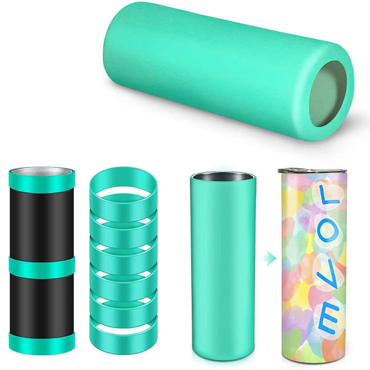 20OZ Sublimation Silicone Band Elastic Sublimation Ring Belt Prevents Ghosting Sublimation Tight Fit Heat Resistant Cup Accessories