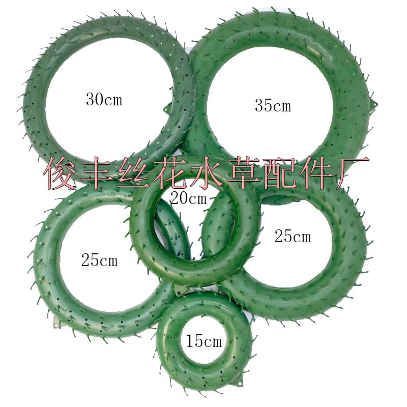 Christmas Wreath DIY Decoration Plastic Wreath Base Ring 15cm 20cm 25cm 30cm 35cm Wreath Artificial Flower Wreath