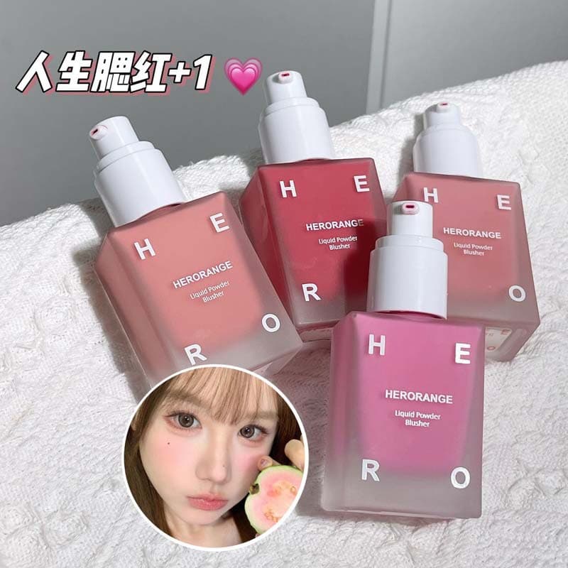 HERORANGE~Zi Cai Melting Liquid Blush Reveals Vitality, Lasts Makeup, Naturally Colorizes and Brightens Nude Makeup Rouge