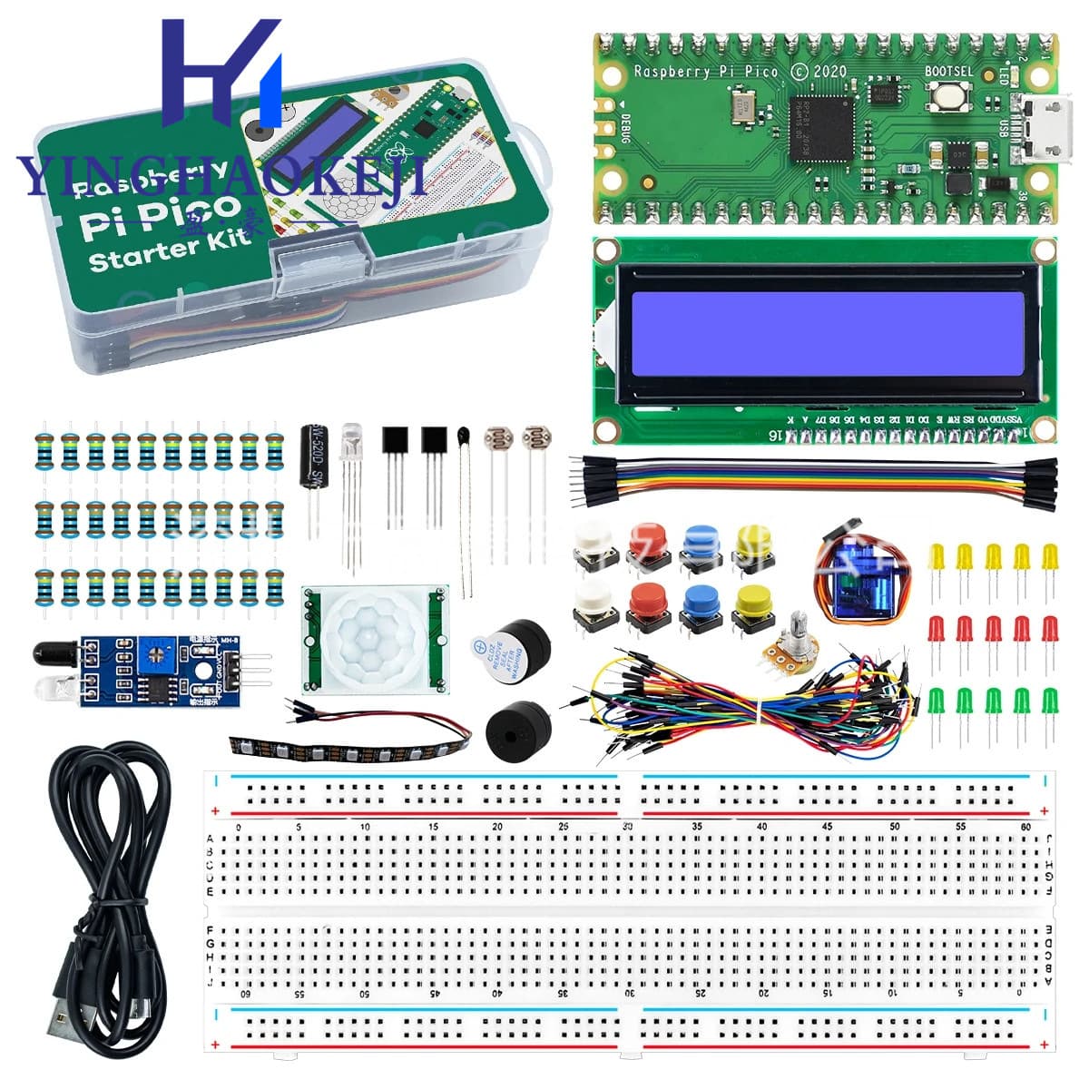 Raspberry Pi pico development board kit Raspberry pi RP2040 programming + LCD1602 LCD screen