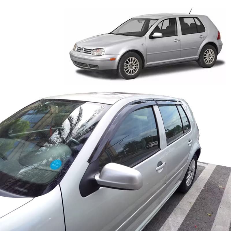 Dedicated Volkswagen Golf 4 Rain Guard Window Visor Injection Molded Rain Shield Golf 4 Deflector PC Material Not Easily Broken