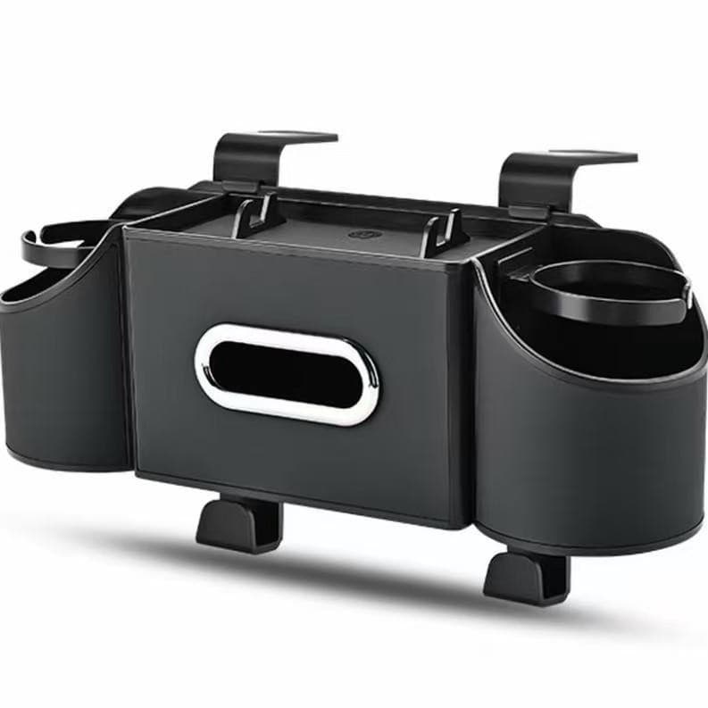 Car Seat Back Organizer Multi-Functional Tissue Box, Cup Holder, Seat Back Storage Pouch, Car Interior Accessory