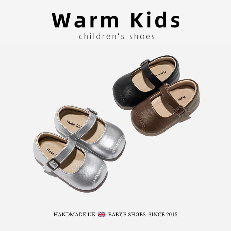 Genuine leather toddler shoes, simple autumn new style, baby girl princess shoes, girls learning to walk, dropshipping available.