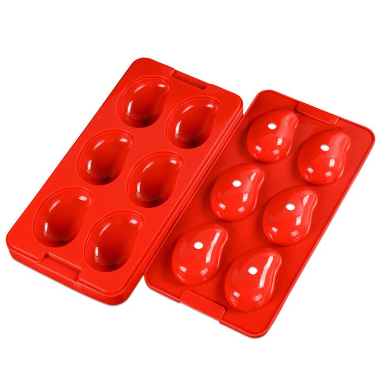 6-Cavity 3D Mango-Shaped Silicone Cake Mold, Fruit Soap Mold, Silicone Pudding Ice Cube Tray