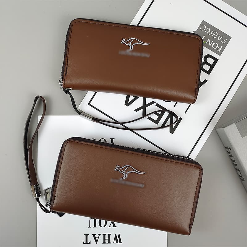 Wholesale New Style Men's Long Wallet Portable Fashion Cartoon Letter Card Holder Multi-Card Slot Zipper Storage Wallet for Men