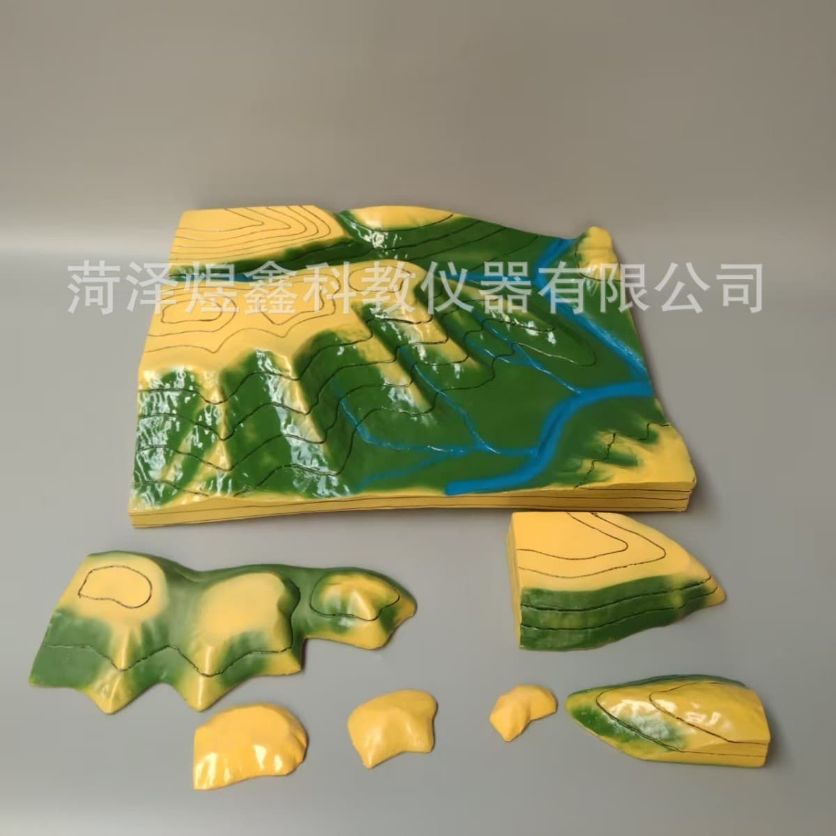 Manufacturer supplies new curriculum standard contour map interpretation model, 18 types of landform models, geography teaching.