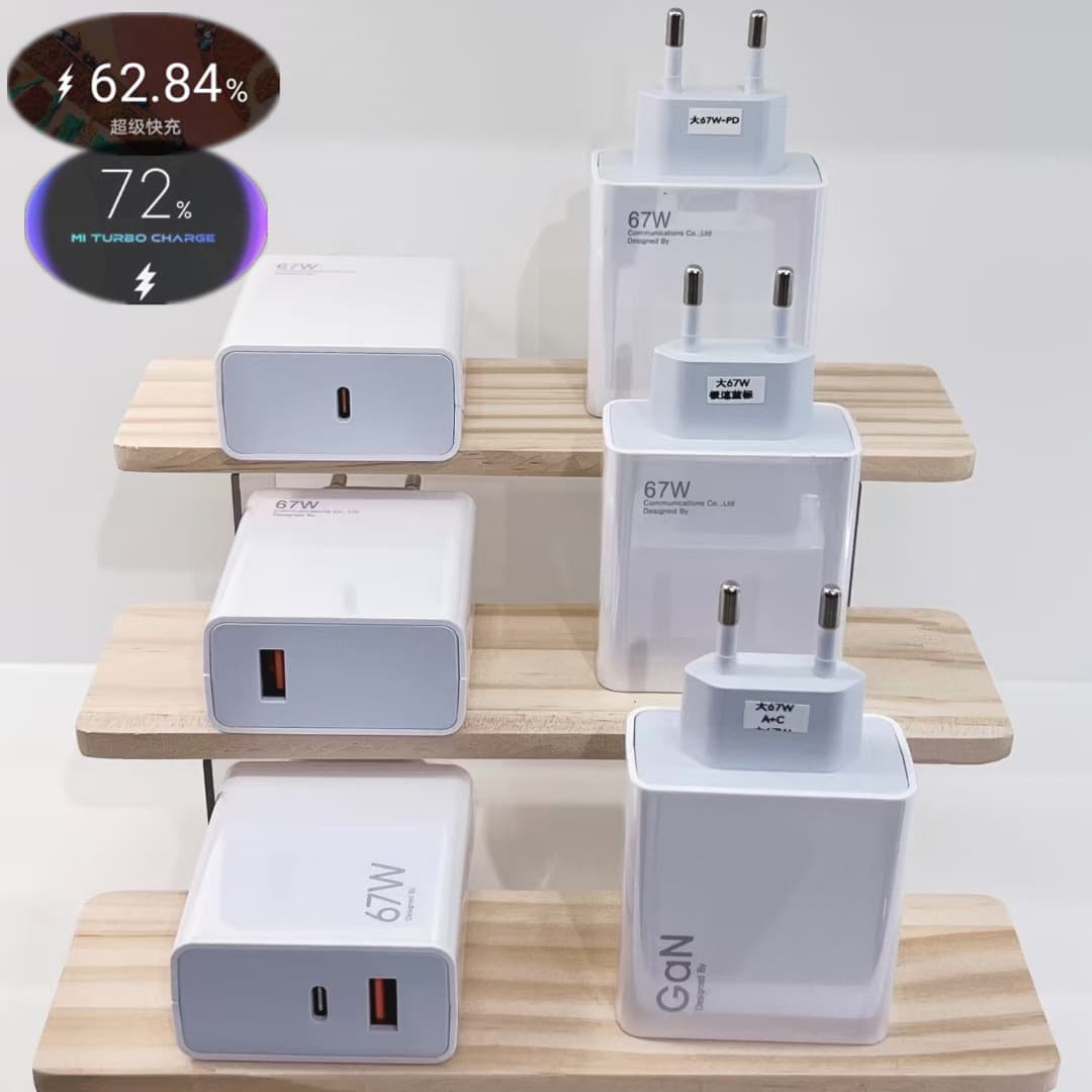 For Xiaomi 67W 120W Fast Charging Head Dual PD Dual USB Fast Charging Head PD USB Charger