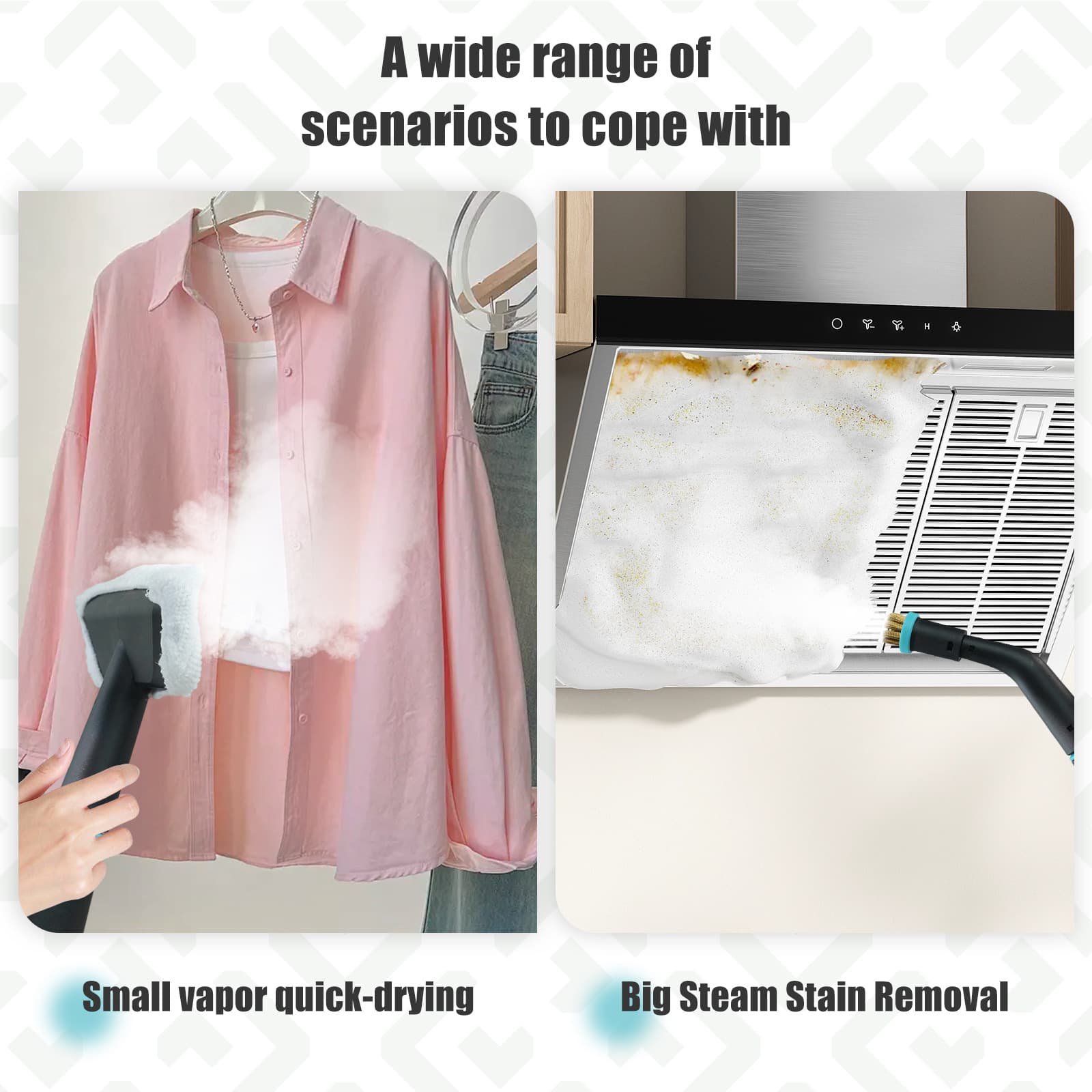 High-Temperature Steam Cleaner for Heavy Kitchen Grease, Deep Cleaning and Sterilization for Range Hood Gaps, Efficient and Portable